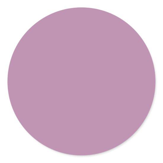 Opera Mauve Solid Color Classic Round Sticker