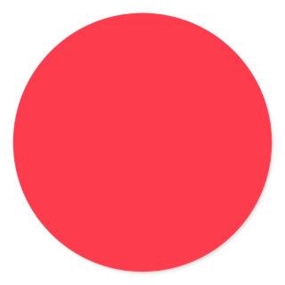 Opera Red Solid Color Classic Round Sticker