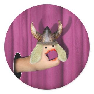 Operatic Hand in the Spotlight Classic Round Sticker