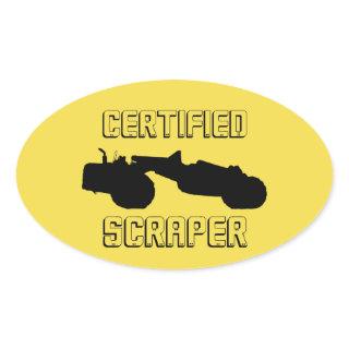 Operating Engineer Certified Scraper Hand Sticker