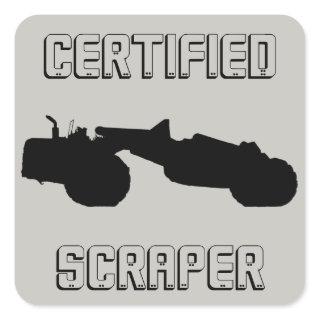 Operating Engineer Certified Scraper Hand Sticker