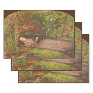 Ophelia by Millais, Vintage Victorian Fine Art  Sheets