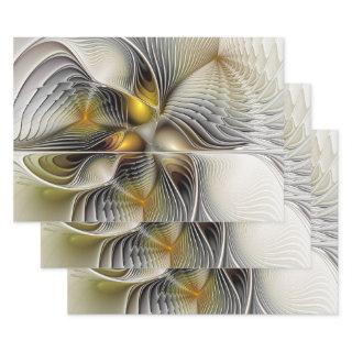 Optical Illusion Abstract 3D Fractal With Depth  Sheets