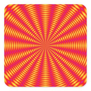 Optical illusion abstract design. square sticker