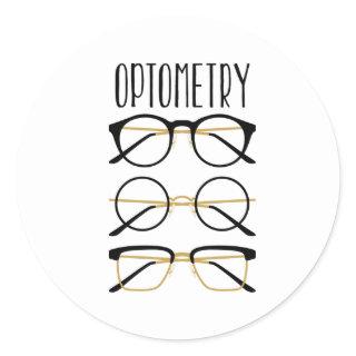 Optometry Classic Round Sticker