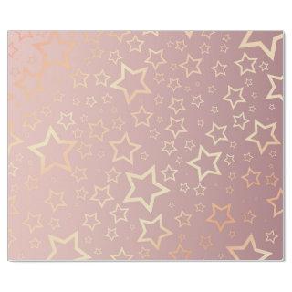 Opulent golden stars on pink pattern