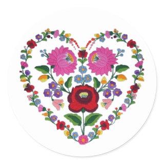 OPUS CHANGEABLE Hungarian Heart Classic Round Sticker