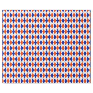 Orange and Blue Classic Diamond Argyle Pattern