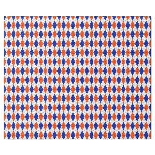 Orange and Blue Classic Diamond Argyle Pattern