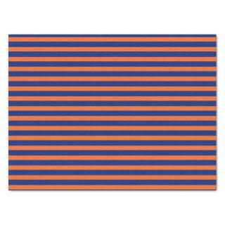 Orange and Blue Stripes Tissue Paper