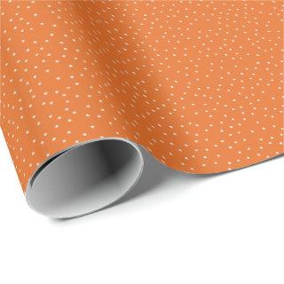 Orange and Warm White Polka Dot Desaturated Tiny