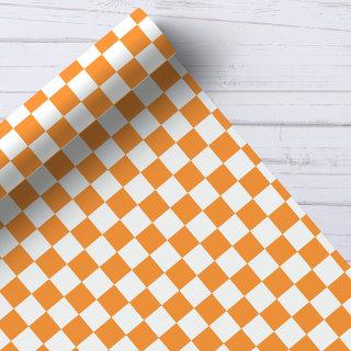 Orange and White Checkerboard Pattern