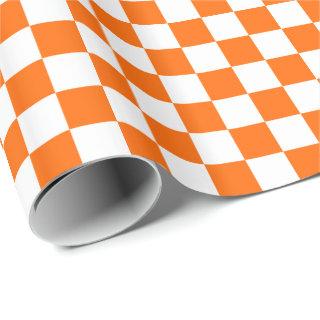 Orange and White Checkered