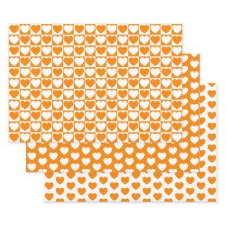 Orange and White Hearts  Sheets