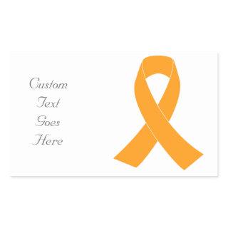 Orange Awareness Ribbon - Leukemia, MS Rectangular Sticker