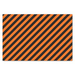 Orange/Black Diagonal Stripes Tissue Paper