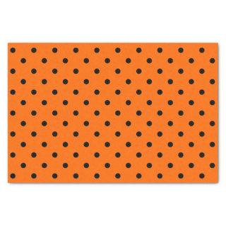 Orange/Black Polka Dots Tissue Paper