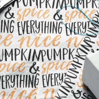 Orange & Black Pumpkin Spice Thanksgiving Quote  Sheets