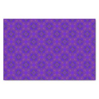 Orange Blue Purple Abstract Lattice Pattern Tissue Paper