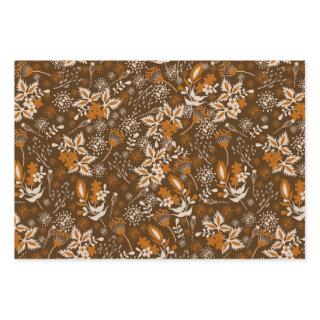 Orange brown Christmas floral pattern  Sheets