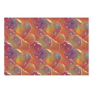 Orange Cosmic Cloud Repeating Pattern  Sheets