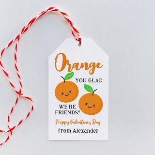 Orange Cuties Classroom Valentine's Day Gift Tags