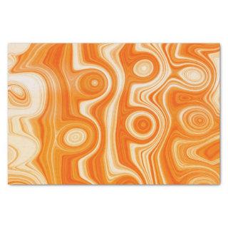 Orange Groovy Swirl Vintage Style with Cute Art Tissue Paper