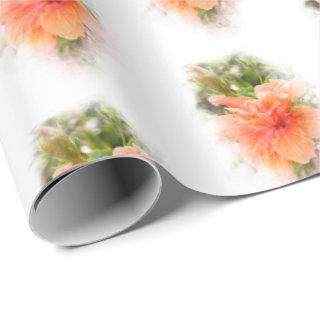 orange hibiscus in soft mask