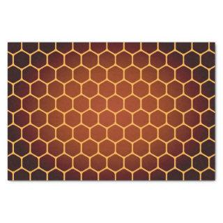 Orange honeycomb pattern tissue paper