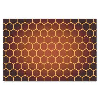 Orange honeycomb pattern tissue paper