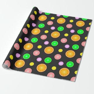 Orange lemon lime grapefruit summer party pattern