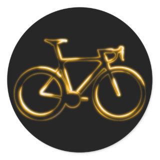 Orange Neon Glow Road Bicycle Sticker