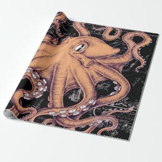 Orange Octopus Tentacles ink