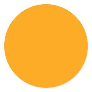 Orange Peel Solid Color Classic Round Sticker