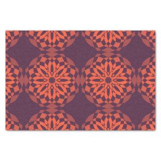 Orange purple cool, unique, trendy flower abstract tissue paper