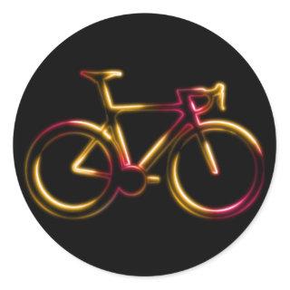 Orange Red Neon Glow Road Bicycle Sticker