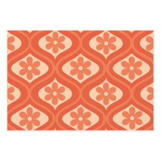 Orange retro 70s flower on ogee pattern   sheets