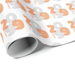 Orange Retro Big Numbers Class of