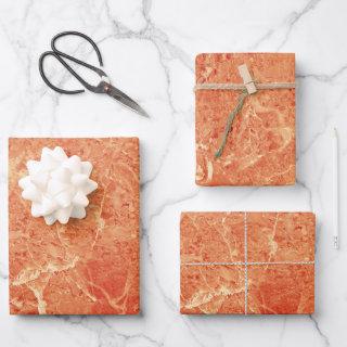 Orange Rose Gold Red Marble Texture   Sheets