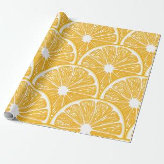 Orange slices, tropical fruit pattern design