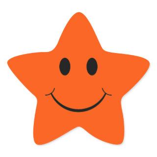 Orange Star Face Stickers