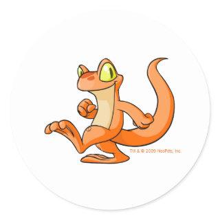 Orange Techo on a quest Classic Round Sticker