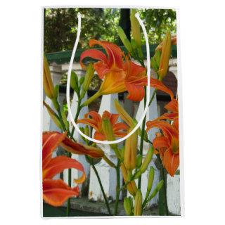 Orange Tiger Lilies - Martha's Vineyard Medium Gift Bag