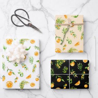 Oranges and Foliage Pattern  Sheets