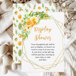 Oranges Citrus Baby Shower Display Shower Enclosure Card