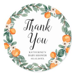 Oranges Twin Baby Shower Thank You Sticker