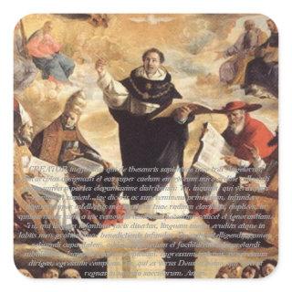 Oratio S. Thomae Aquinatis ante studium Square Sticker