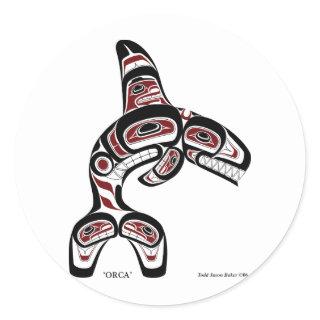 orca classic round sticker
