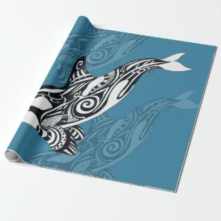 Orca Killer Whale Tlingit Indigo Blue ink