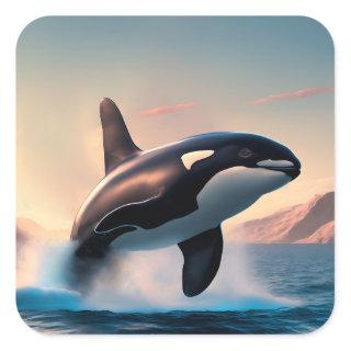 Orca Square Sticker